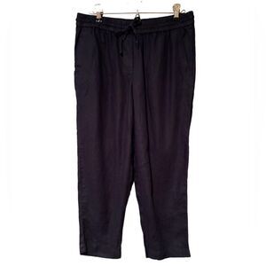 Talbots 100% Linen Capri Pants Navy Size 6 Petite
